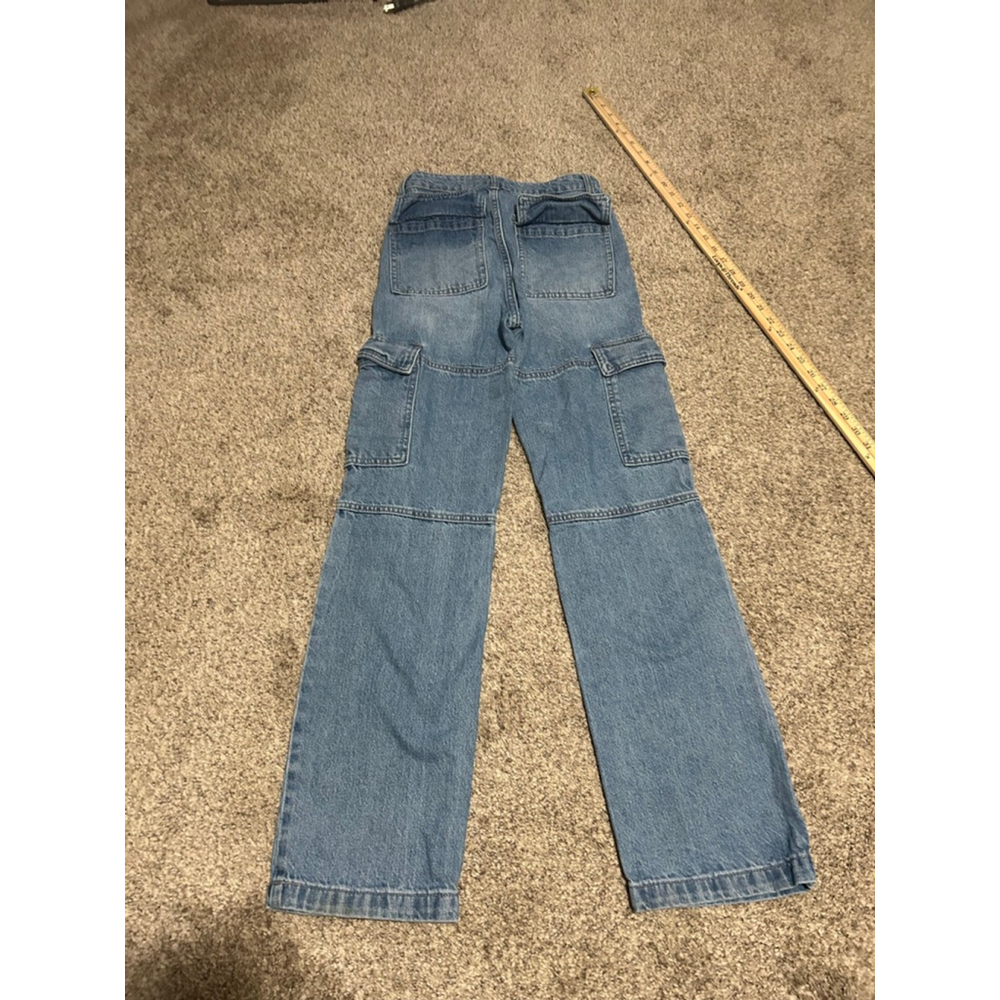 Women's S.O.N.G. Blue Denim Cargo Jeans Size 00
#021 - Picture 6 of 6